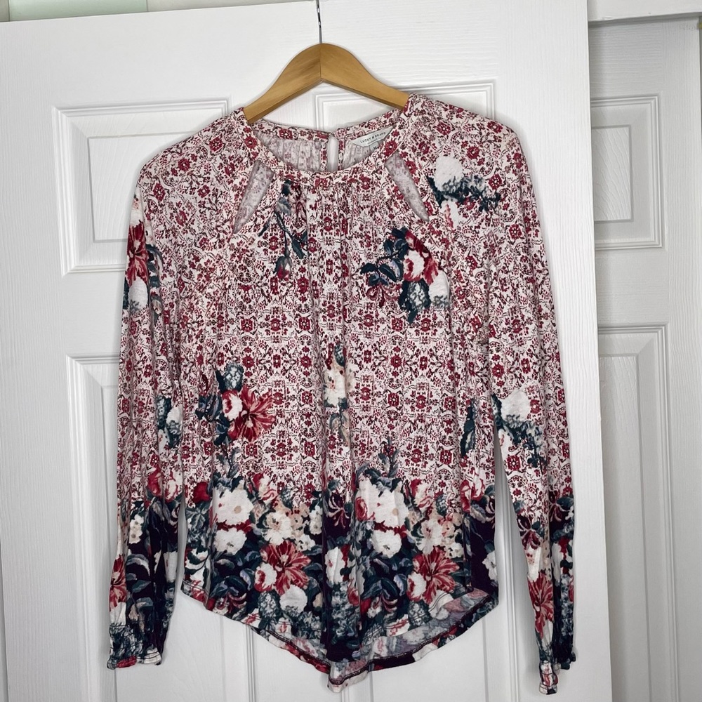 Lucky Brand Floral Boho Top M